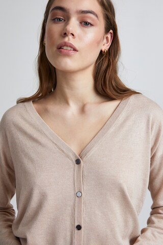 PULZ Jeans Knit Cardigan 'PZSARA' in Beige