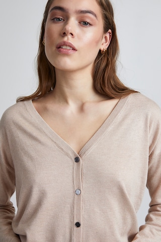 PULZ Jeans Cardigan 'PZSARA' in Beige