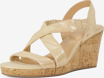 Dune LONDON Sandaal 'Kamies' in Goud: voorkant