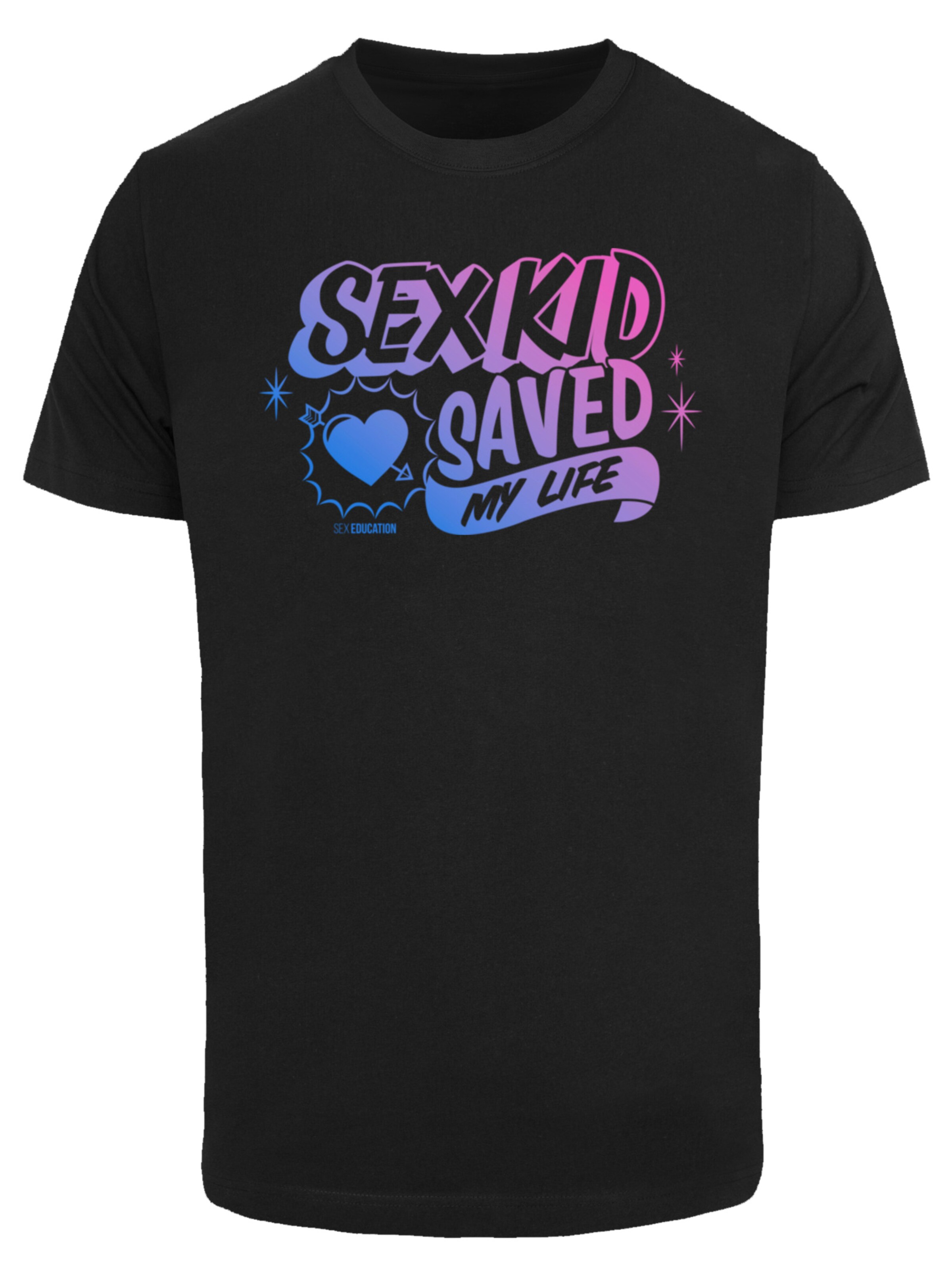 T-Shirt 'Sex Education Sex Kid Blend Netflix TV Series' F4NT4STIC en noir : devant