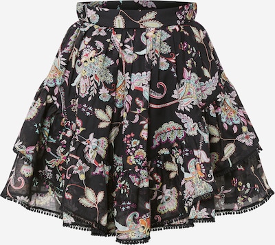 Twinset Jupe en bleu clair / mélange de couleurs / saumon / rose / noir, Vue avec produit