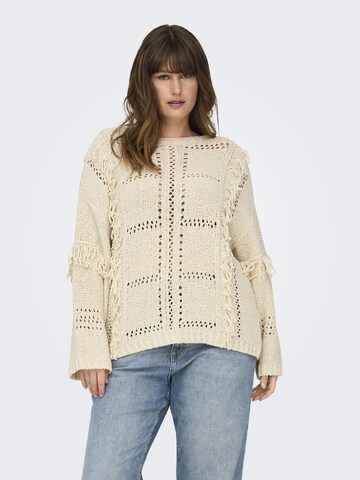 ONLY Carmakoma Sweater 'CARYrsa' in White: front