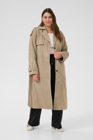 KAFFE CURVE Between-seasons coat 'Machel' in Beige: front