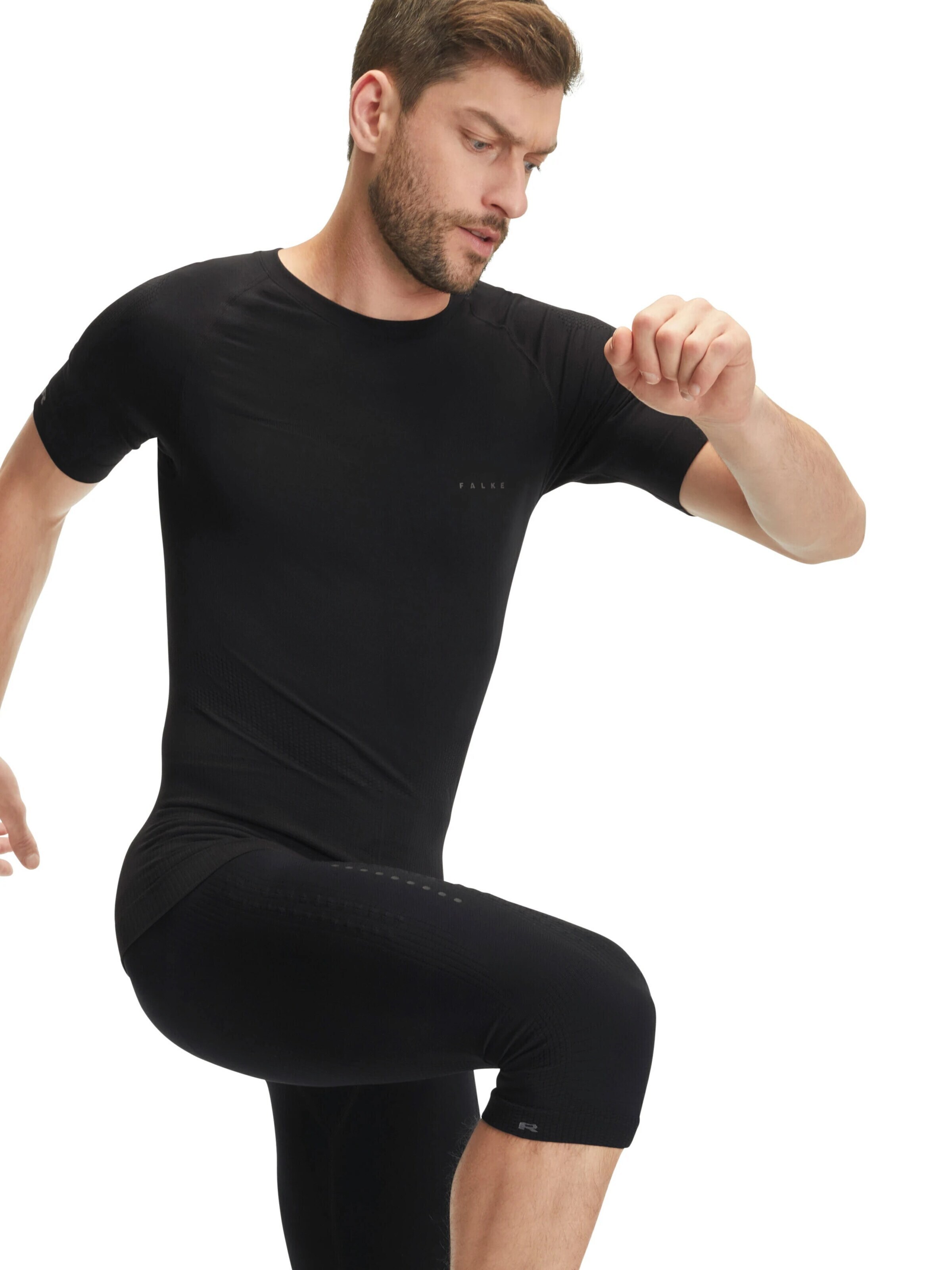FALKE Skinny Sporthose 'Impulse Running' in Schwarz