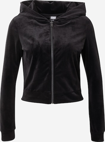 Urban Classics Sweat jacket in Black: front