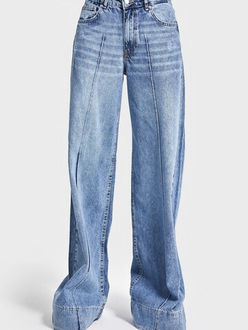 IT'S BASIC Wide leg Jeans 'Palazzo' in Blauw