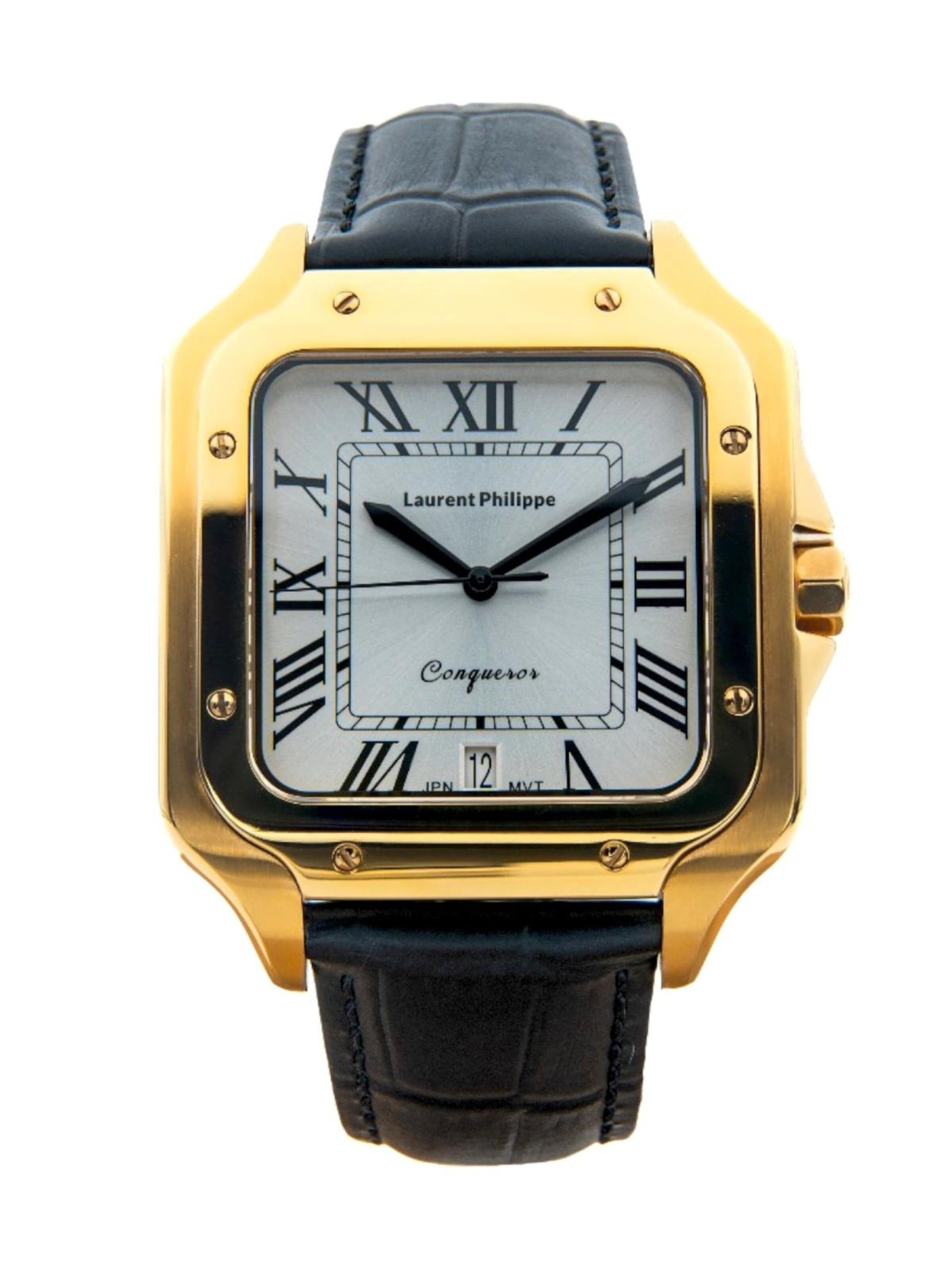Laurent Philippe - Reloj analógico 'Conqueror The Golden Empress – Phantom' en negro: frente