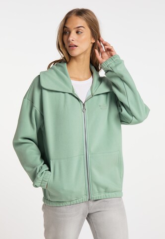 MYMO Zip-Up Hoodie in Green: front