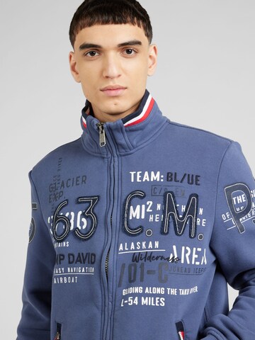 CAMP DAVID - Sudadera con cremallera 'Alaska Ice Tour' en azul