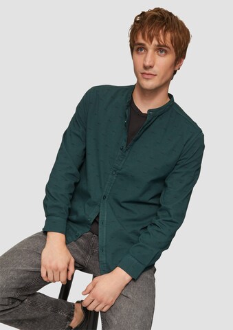 QS Slim fit Button Up Shirt in Green