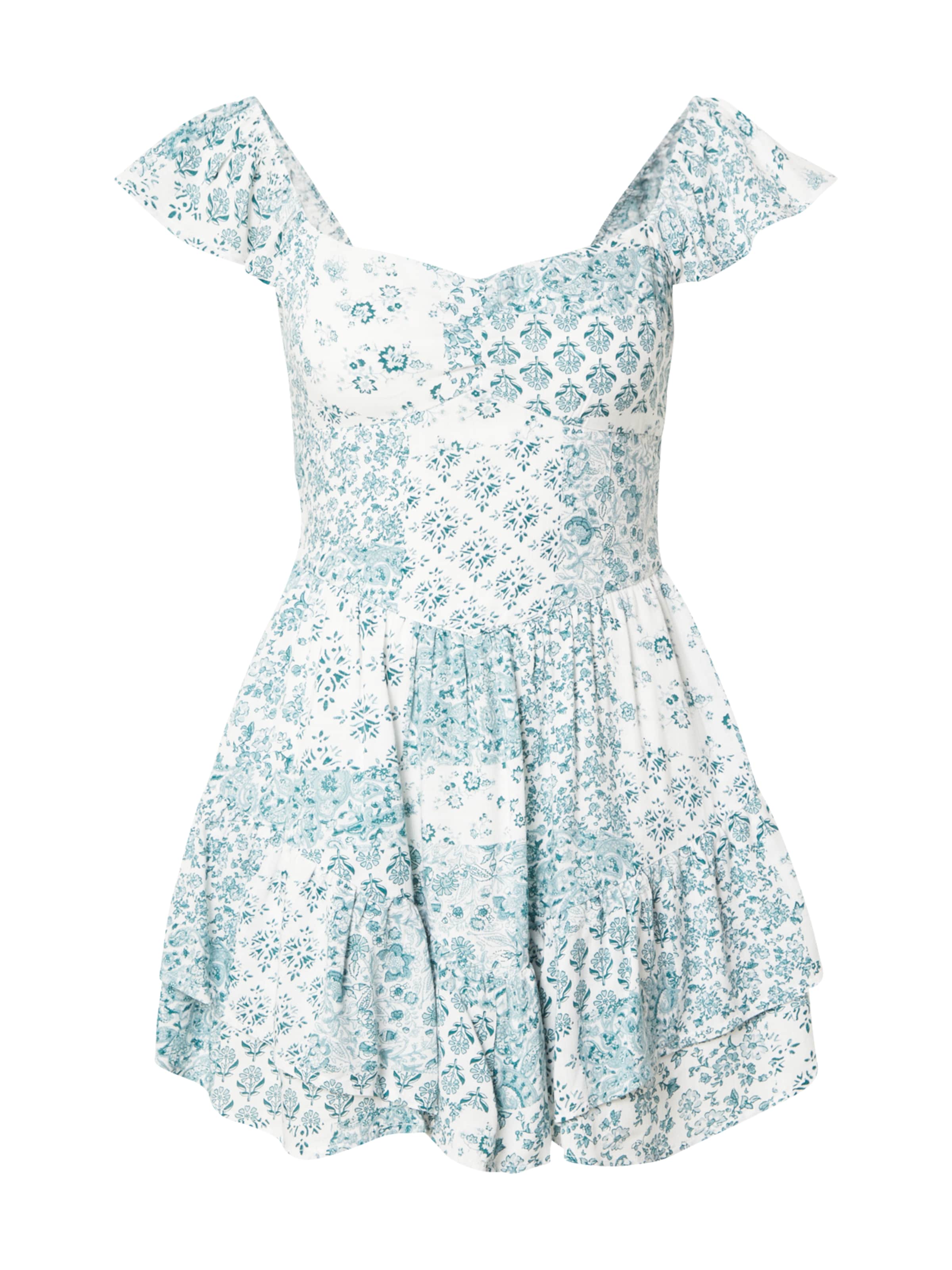 HOLLISTER Καλοκαιρινό φόρεμα σε λευκό: μπροστά