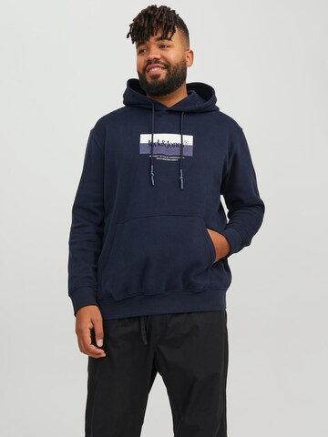 Sweat-shirt Jack & Jones Plus en bleu : devant