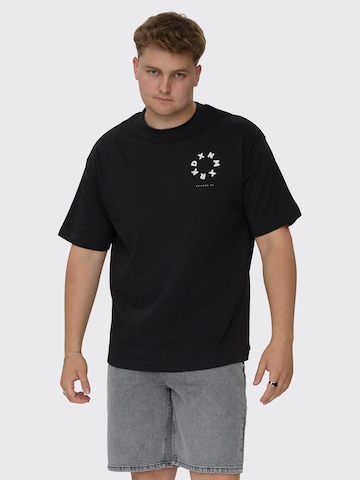 Dxnmxrk Tricot 'Galal' in Zwart: voorkant