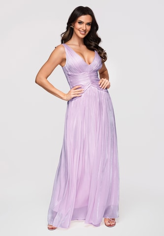Robe de soirée Ombre en violet : devant