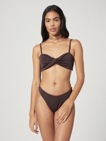 A LOT LESS Bandeau Bikini zgornji del 'Felice' | rjava barva