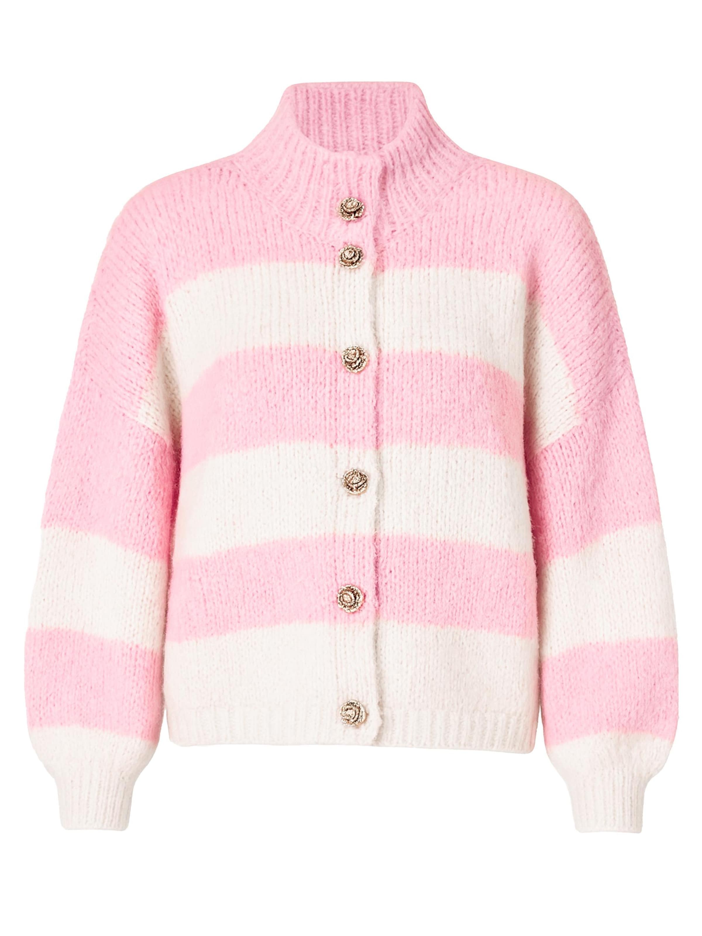 SASSYCLASSY Knit cardigan in Pink: front