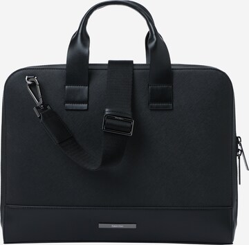 Calvin Klein PC-veske 'MODERN BAR' i svart: forside