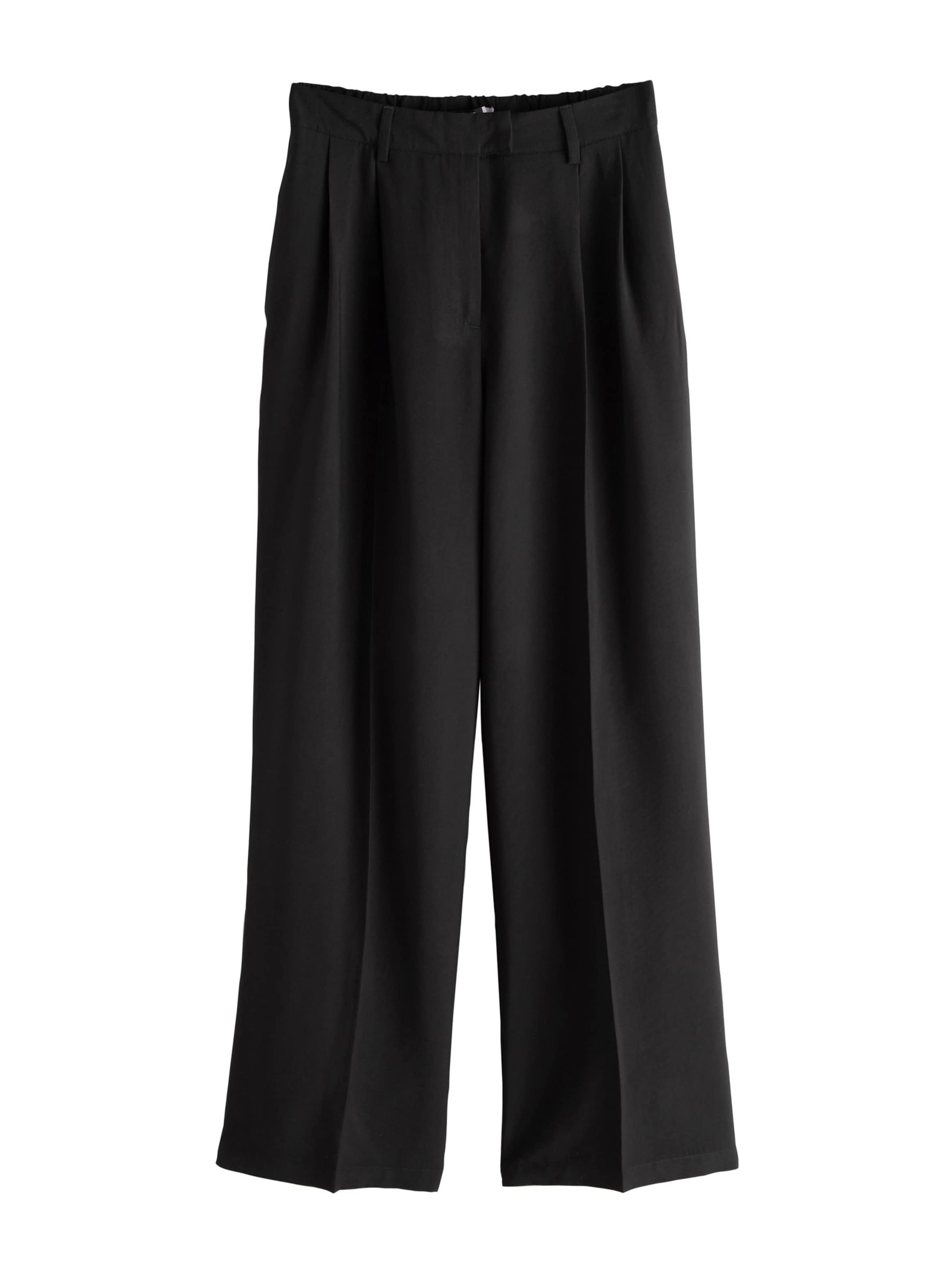 Next Wide Leg Hose in Schwarz: Vorderseite