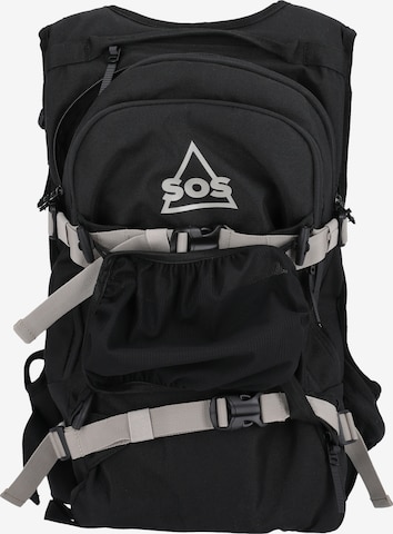 SOS Sports Backpack 'Lenzerheide' in Black: front