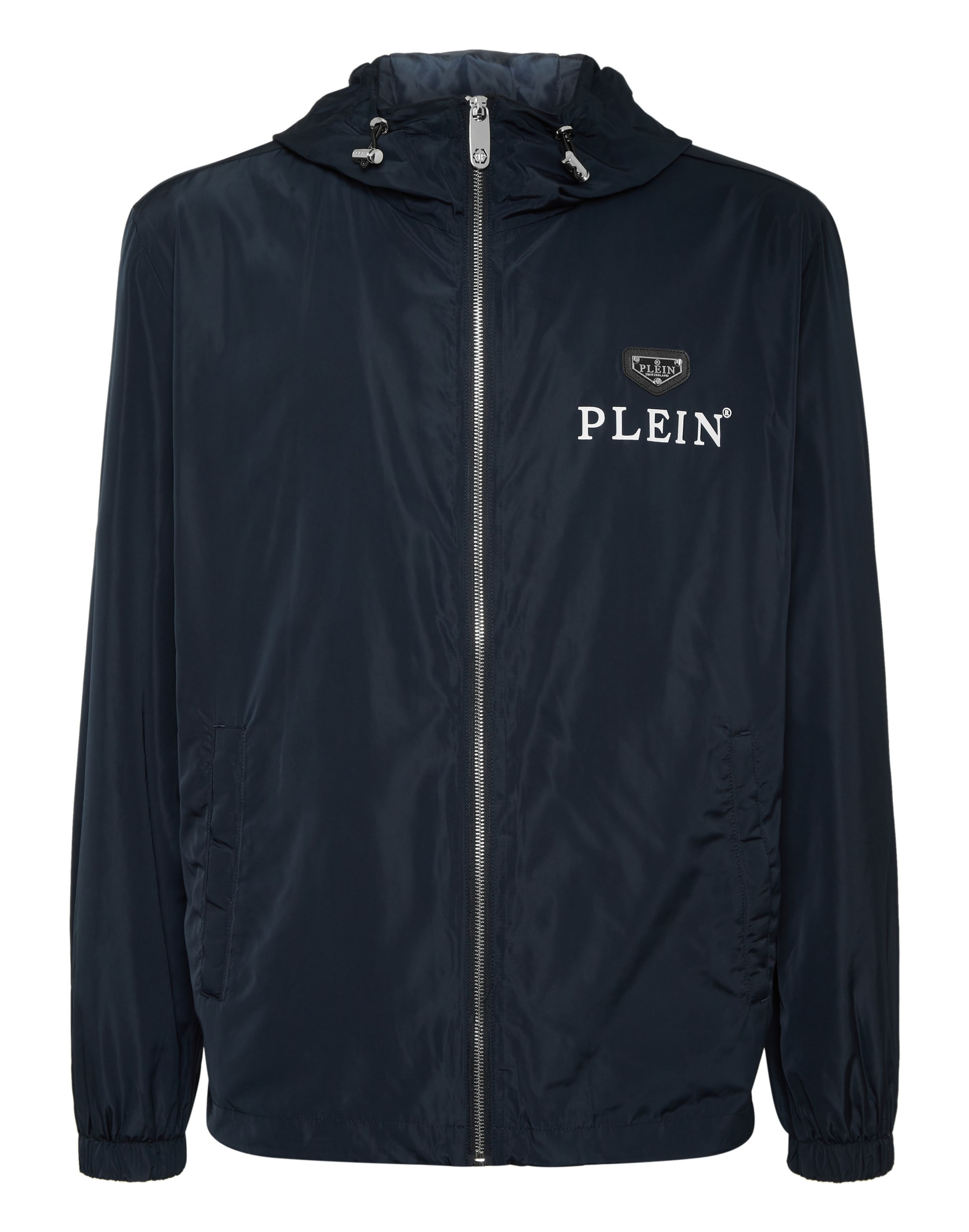 Philipp Plein - Casaco meia-estação em azul: frente