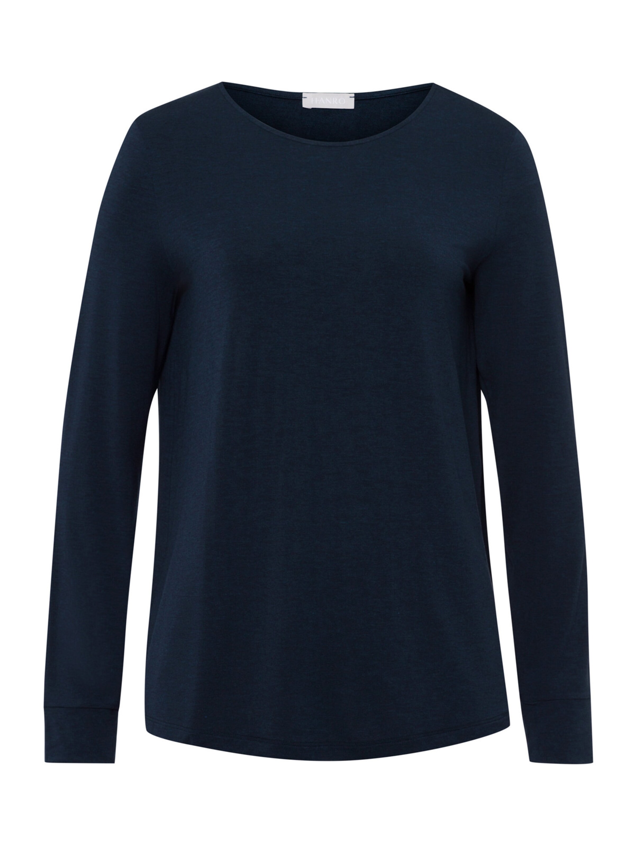 Hanro - Camisa ' Natural Elegance ' em azul: frente