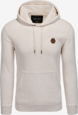 Ombre Sweatshirt 'OM-SSNZ-0117' in Beige: predná strana