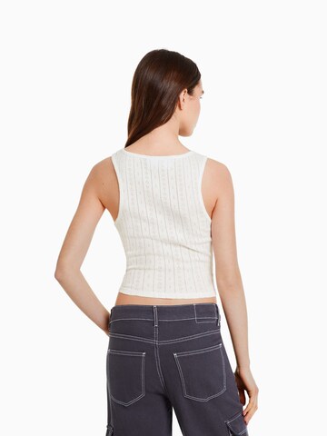 Bershka Knitted top in White