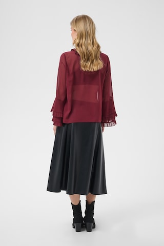 Cream Blouse 'Flouncy ' in Red