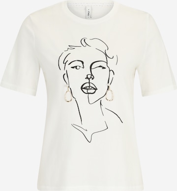 ONLY T-Shirt 'ONLViolet' in Weiß: Vorderseite