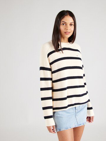 Pull-over TOMMY HILFIGER en blanc : devant