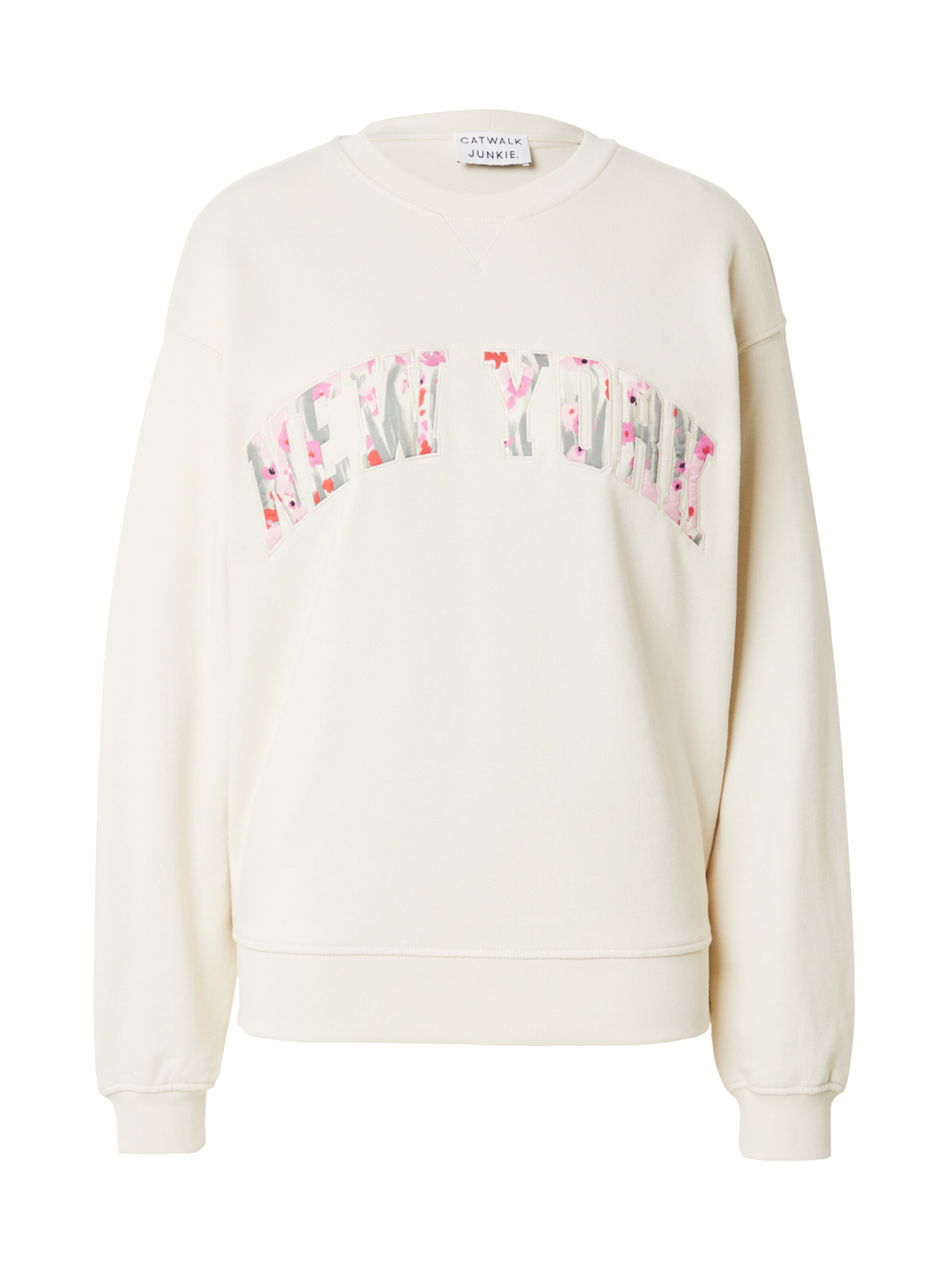 CATWALK JUNKIE Sweater 'TULIPS' in White: front