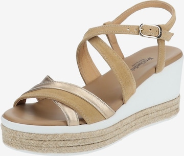 Nero Giardini Strap Sandals in Brown: front