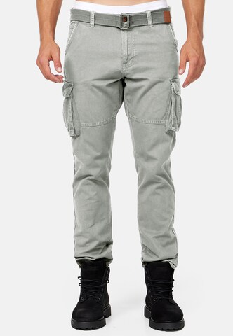 INDICODE JEANS Regular Broek 'William' in Grijs: voorkant