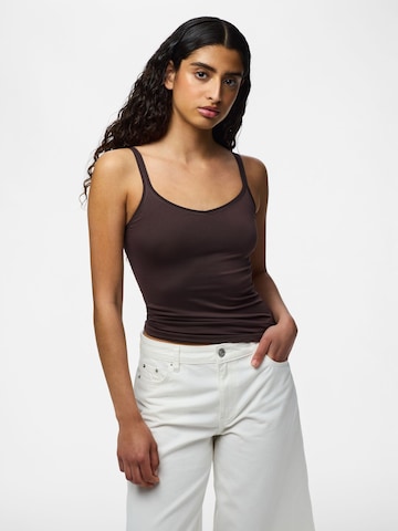 Maillot de corps PIECES en marron : devant
