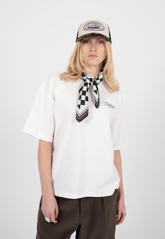 T-Shirt 'Oldtimer Race' Prohibited en beige