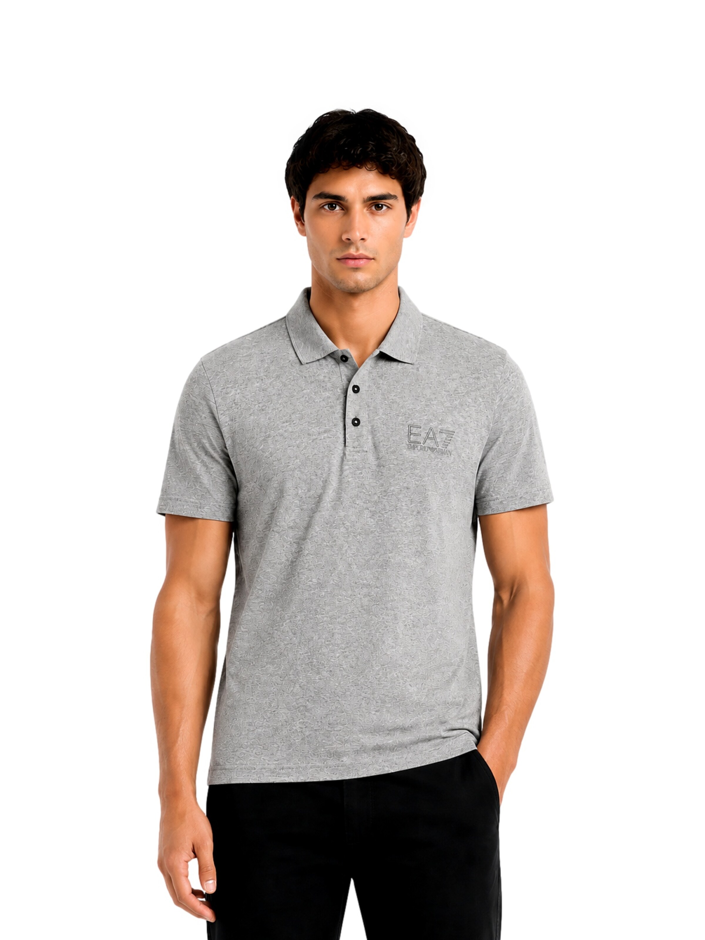 EA7 Emporio Armani Poloshirt in Grau: Vorderseite