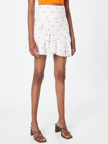 audition stemme portugisisk Neo Noir Skirt 'Chrissy' in White | ABOUT YOU