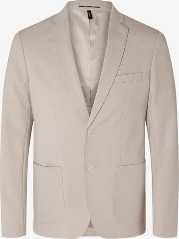 Coupe slim Veste de costume 'DELON' SELECTED HOMME en beige : devant