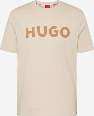 HUGO Red - Camisa 'Dulivio' em bege: frente