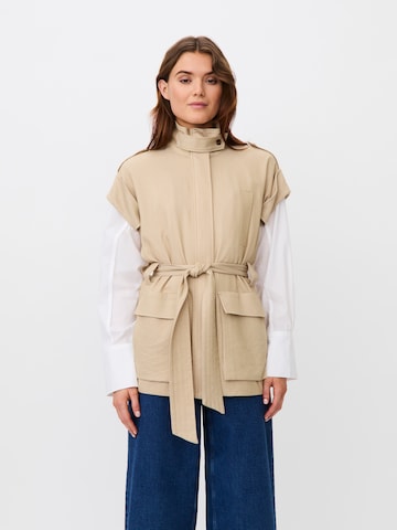 Gilet 'Jendayi' Masai en blanc : devant