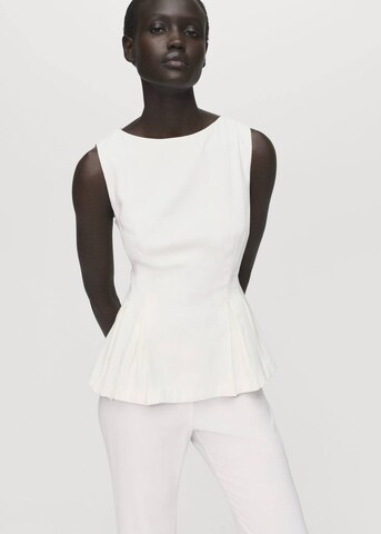 MANGO Top 'Naia-H' in Weiß: Vorderseite
