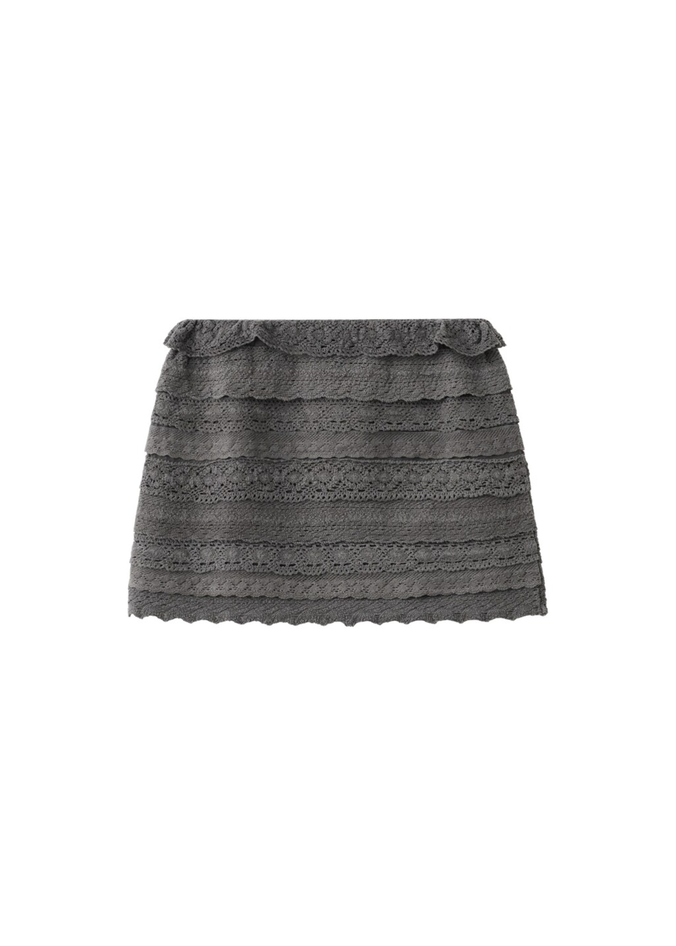 MANGO TEEN Skirt 'Tapesf' in Grey: front