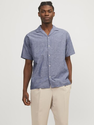 JACK & JONES Regular fit Button Up Shirt in Blue: front