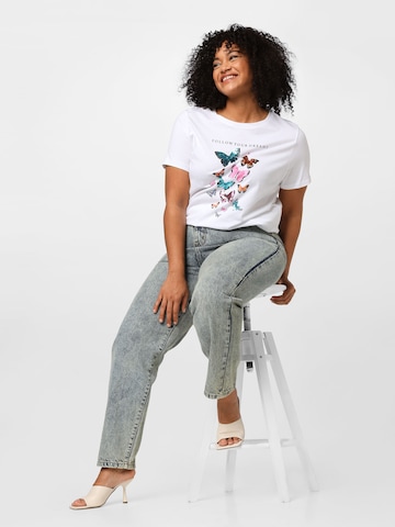 Nasty Gal Plus Regular Jeans in Blauw