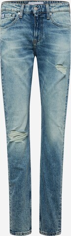 Calvin Klein Jeans Slimfit Jeans in Blauw: voorkant