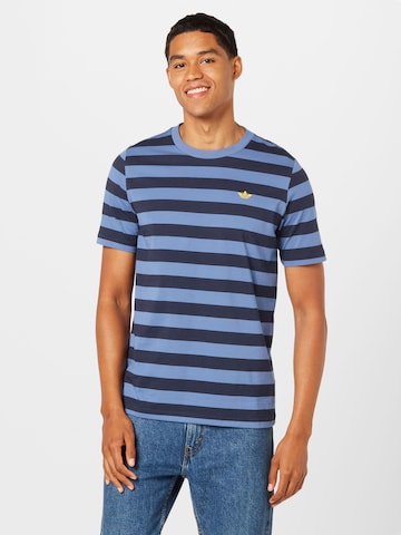ADIDAS ORIGINALS T-Shirt 'Nice Striped' in Blau: predná strana