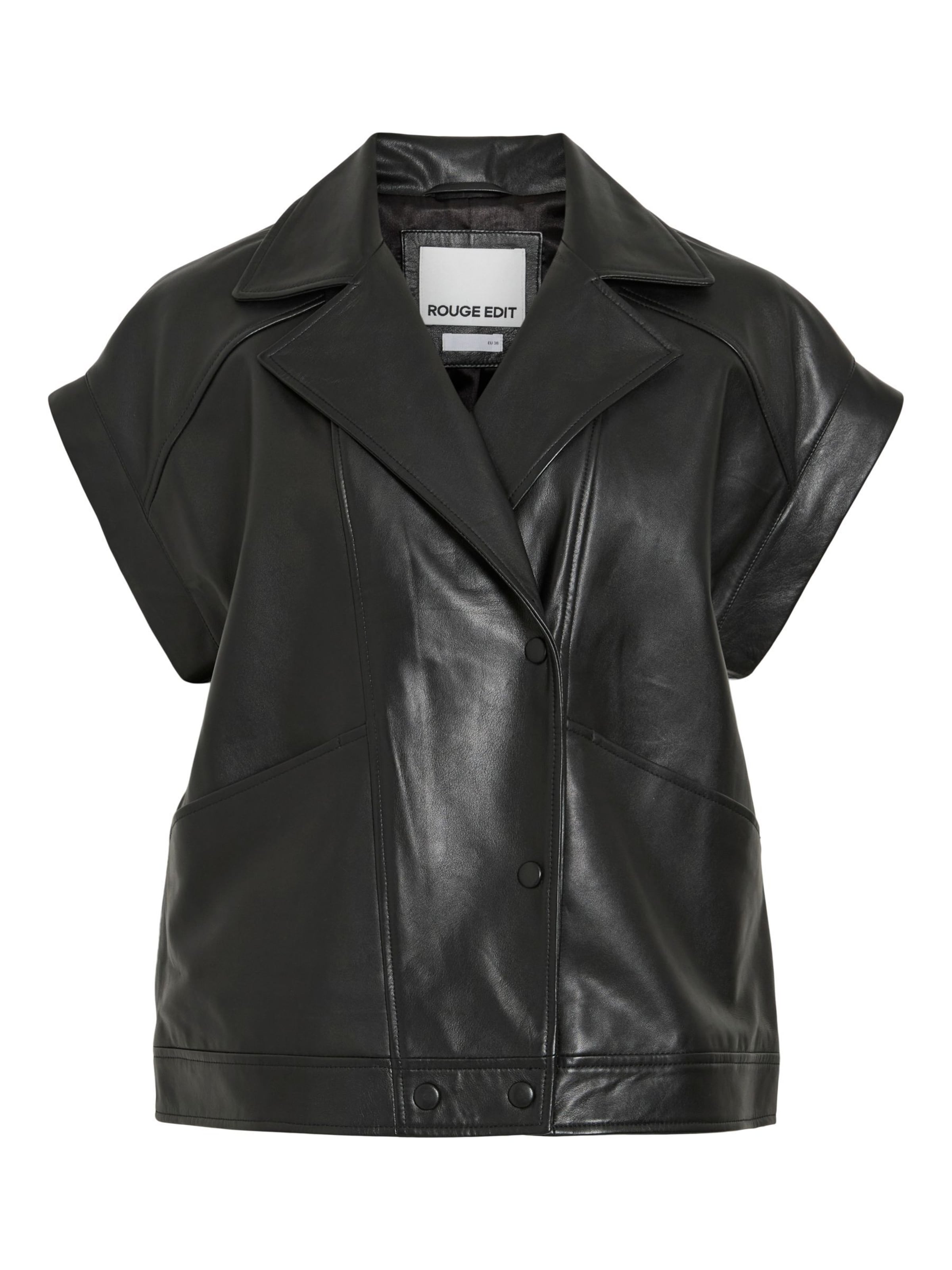 ROUGE EDIT Vest in Black: front