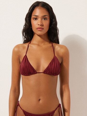 CALZEDONIA Triangle Bikini Top in Red: front