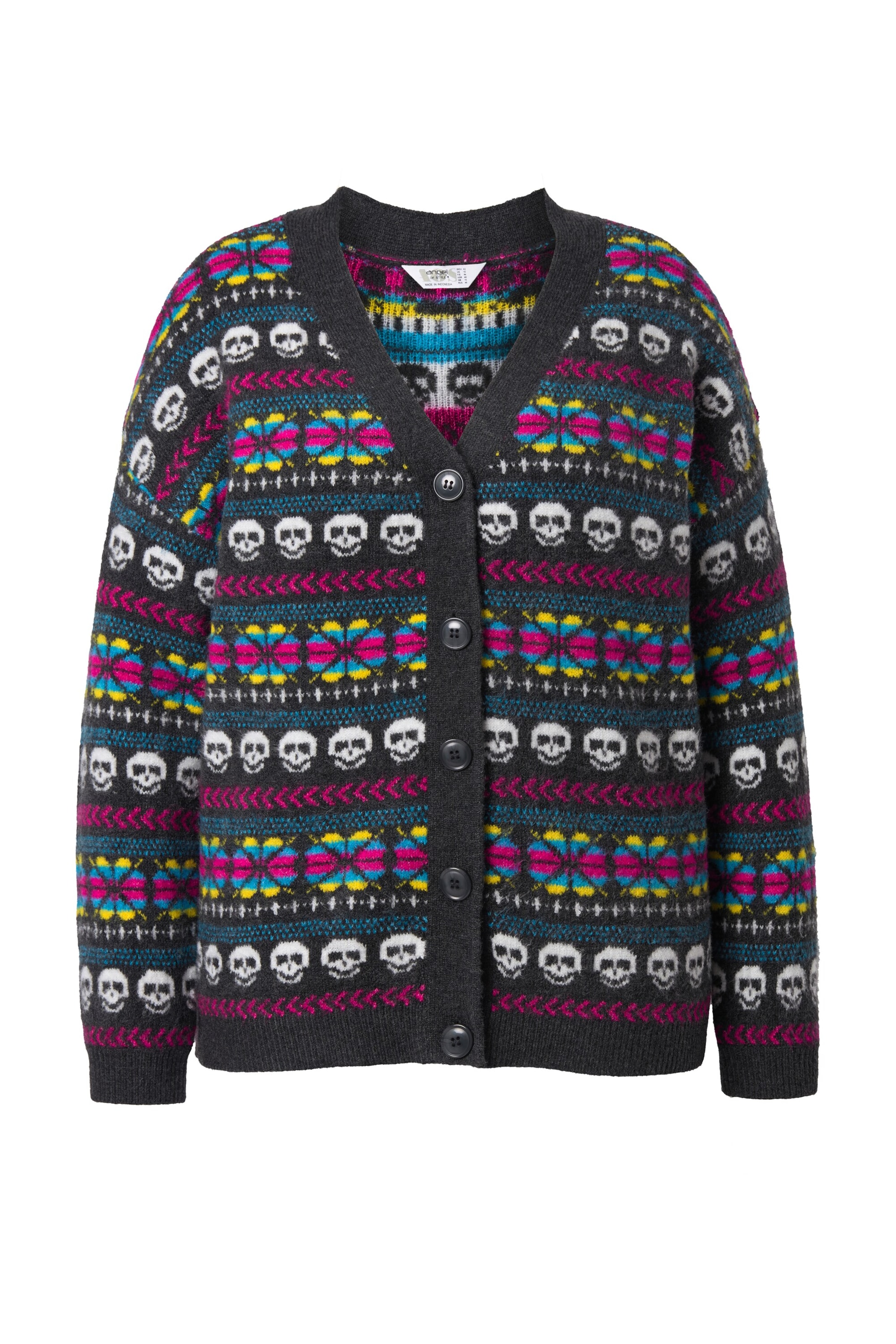 Angel of Style Strickjacke in Schwarz: Vorderseite