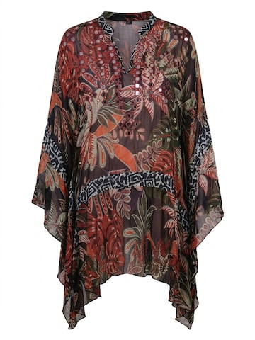 Robe 'Caftan Court Ximena' Miss June en noir : devant